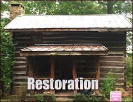 Historic Log Cabin Restoration  Gaston County, North Carolina